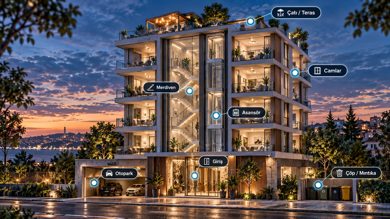 Site temizliği için temiz ve düzenli yaşam alanı